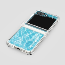 [TryCozy] 베케이션 무드 포토 갤럭시Z플립시리즈 힌지보호 투명범퍼케이스