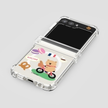 [TryCozy] 쿼카 여행 갤럭시Z플립시리즈 힌지보호 맥세이프 투명범퍼케이스