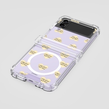 [TryCozy] 하트 레시피 갤럭시Z플립시리즈 힌지보호 맥세이프 투명범퍼케이스