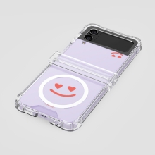 [TryCozy] 빅 와글와글 갤럭시Z플립시리즈 힌지보호 맥세이프 투명범퍼케이스