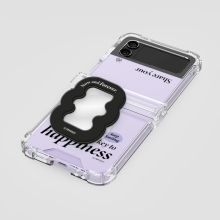 [TryCozy] 쉐어 웨이브 미러 스마트톡 갤럭시Z플립시리즈 힌지보호 투명범퍼케이스