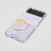 [TryCozy] 플라워 가든 아크릴 스마트톡 갤럭시Z플립시리즈 힌지보호 투명범퍼케이스