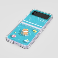 [TryCozy] 썸머 베케이션 갤럭시Z플립시리즈 힌지보호 투명범퍼케이스