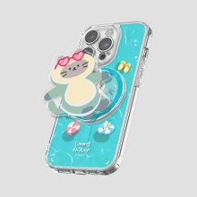 [TryCozy] 썸머 베케이션 클리어 렌즈가드 마그네틱 젤하드 케이스+투명 마그네틱 톡