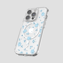 [TryCozy] 플라워 구미베어 클리어 렌즈가드 마그네틱 젤하드 케이스