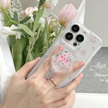 [TryCozy] 플라워 가든 아크릴 스마트톡 클리어 에어쿠션 젤하드케이스