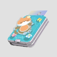 [TryCozy] 썸머 베케이션 아크릴 스마트톡 갤럭시Z플립시리즈 클리어 카드 하드케이스