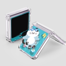 [TryCozy] 썸머 베케이션 아크릴 스마트톡 갤럭시Z플립시리즈 힌지보호 투명범퍼케이스