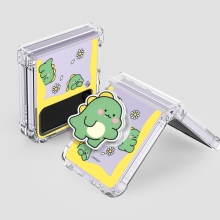 [TryCozy] 숨바꼭질 리틀티노 에폭시톡 갤럭시Z플립시리즈 힌지보호 투명범퍼케이스