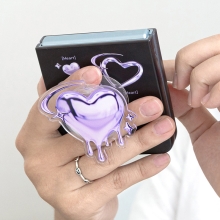 [TryCozy] 하트 레터링 갤럭시Z플립시리즈 3D곡면하드+아크릴 스마트톡