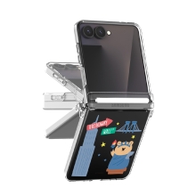 [TryCozy] 쿼카 여행 Z플립시리즈 오토 힌지 클리어 하드케이스