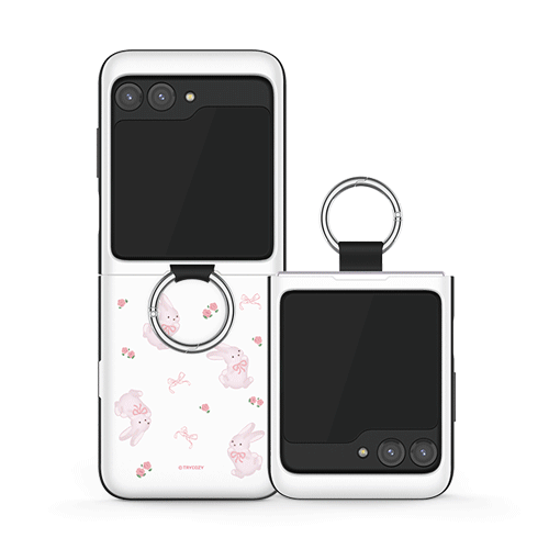 [TryCozy] 러블리 애니멀 갤럭시Z플립시리즈 고리형 카드도어범퍼케이스