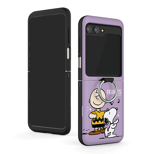 [PEANUTS]스누피 씽앤쏭 갤럭시Z플립시리즈 고리형 카드도어범퍼케이스