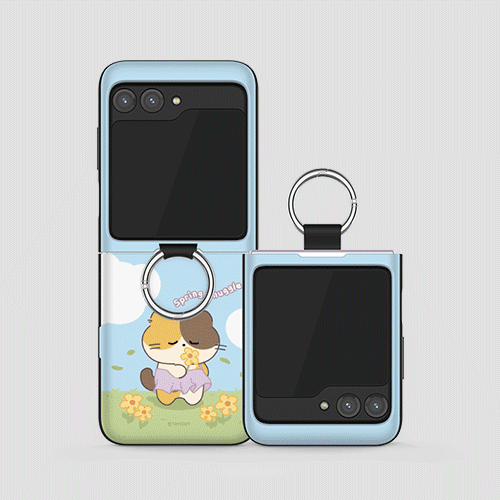 [TryCozy] 먀오 프렌즈의 하루 갤럭시Z플립시리즈 고리형 카드도어범퍼케이스
