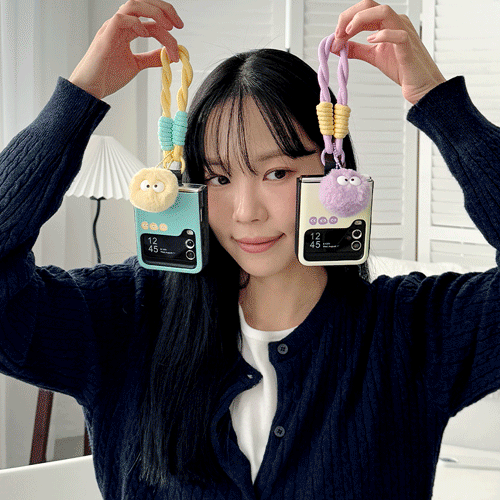 [TryCozy] 먼지몽 와글와글 로프 스트랩 갤럭시Z플립시리즈 고리형 카드도어범퍼케이스