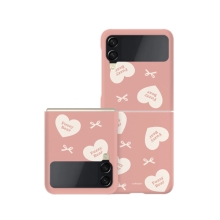 [TryCozy] 퍼지베어 하트패턴 갤럭시Z플립시리즈 3D곡면하드