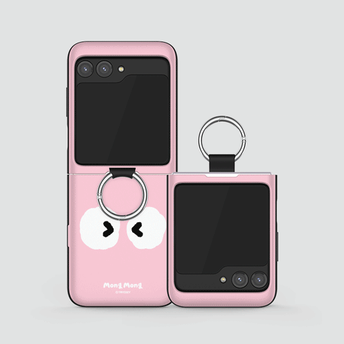 [TryCozy] 몽몽 페이스 갤럭시Z플립시리즈 고리형 카드도어범퍼케이스