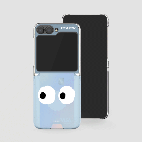 [TryCozy] 몽몽 페이스 갤럭시Z플립시리즈 클리어 카드 하드케이스