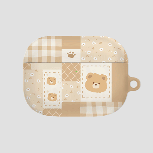 [TryCozy] 퍼지베어 퀼트 에어팟3세대 하드케이스