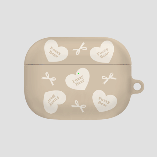 [TryCozy] 퍼지베어 하트패턴 에어팟3세대 하드케이스