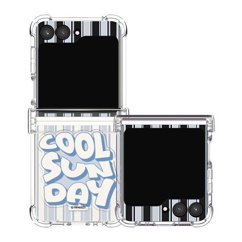 [TryCozy] 멜로우 아크릴 스마트톡 갤럭시Z플립시리즈 힌지보호 투명범퍼케이스