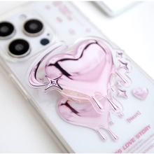 [TryCozy] 하트 레터링 클리어 에어쿠션 젤하드케이스+아크릴 스마트톡