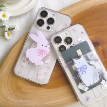 [TryCozy] 러블리 애니멀 아크릴 스마트톡 클리어 에어쿠션 카드젤리케이스