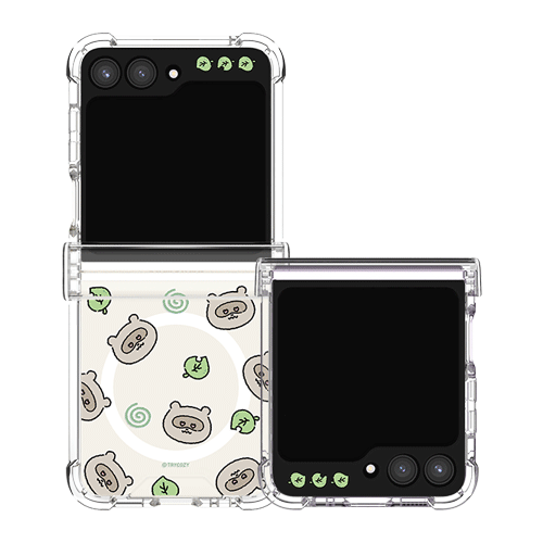 [TryCozy] 작은 친구들 갤럭시Z플립시리즈 힌지보호 맥세이프 투명범퍼케이스