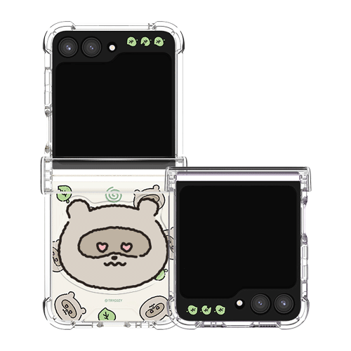 [TryCozy] 작은 친구들 아크릴 스마트톡 갤럭시Z플립시리즈 힌지보호 투명범퍼케이스