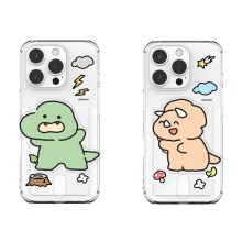 [TryCozy] 삐뚤빼뚤 공룡 아크릴 스마트톡 클리어 에어쿠션 카드젤리케이스