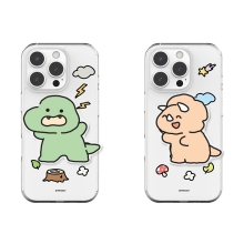 [TryCozy] 삐뚤빼뚤 공룡 아크릴 스마트톡 클리어 에어쿠션 젤하드케이스