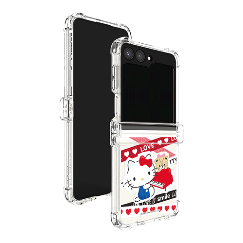[Sanrio]산리오 캐릭터즈 LOVE 라인 Z플립 힌지보호 투명범퍼케이스