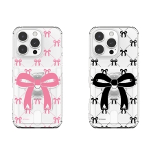 [TryCozy] 코지 리본 패턴 아크릴 스마트톡 클리어 에어쿠션 카드젤리케이스