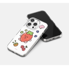 [TryCozy] 드로잉 푸드 클리어 에어쿠션 젤하드케이스