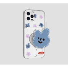 [TryCozy] 엔조이 스티치 패턴 아크릴 스마트톡 클리어 에어쿠션 카드젤리케이스