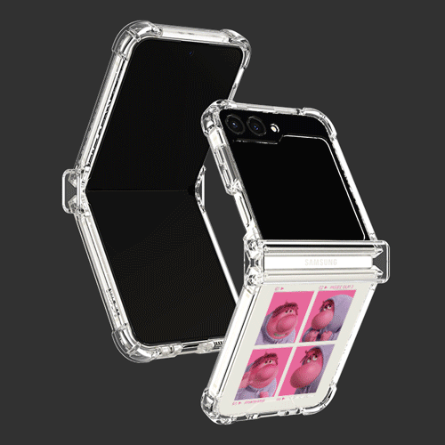 [Disney/Pixar]인사이드아웃2 포토네컷 갤럭시Z플립시리즈 힌지보호 투명범퍼케이스