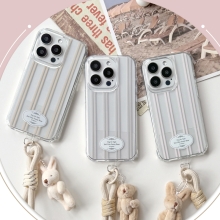 [TryCozy] 퍼지베어 파자마 로프 스트랩 클리어 에어쿠션 젤하드케이스