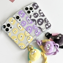 [TryCozy] 먼지몽 와글와글 로프 스트랩 클리어 에어쿠션 젤하드케이스