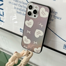 [TryCozy] 퍼지베어 하트패턴 로프 스트랩 미러범퍼케이스