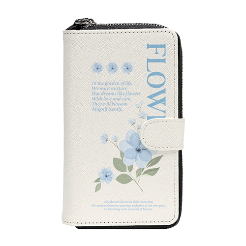 [TryCozy] 뮤트 플라워 사피아노 지퍼 월렛케이스