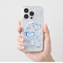 [TryCozy] 하트 레터링 클리어 렌즈가드 마그네틱 젤하드 케이스