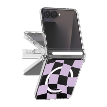 [TryCozy] 체커보드 Z플립시리즈 오토 힌지 마그네틱 클리어 하드케이스(맥세이프 호환)