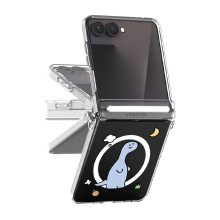 [TryCozy] 삐뚤빼뚤 공룡 Z플립시리즈 오토 힌지 마그네틱 클리어 하드케이스(맥세이프 호환)