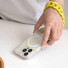 [TryCozy] 젤리 믹스 클리어 렌즈가드 마그네틱 젤하드 케이스+핸드 체인스트랩