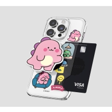 [TryCozy] 핑크 리틀티노 패치 에폭시톡 카드투명하드케이스