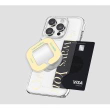 [TryCozy] 사각 레터링 미러 스마트톡 카드투명하드케이스