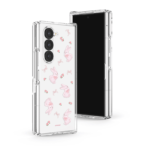 [TryCozy] 러블리 애니멀 갤럭시Z폴드시리즈 힌지보호 투명하드케이스