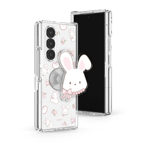 [TryCozy] 큐티 펫 아크릴 스마트톡 갤럭시Z폴드시리즈 힌지보호 투명하드케이스