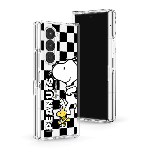 [PEANUTS]스누피 프렌즈 런 패턴 갤럭시Z폴드시리즈 힌지보호 투명하드케이스