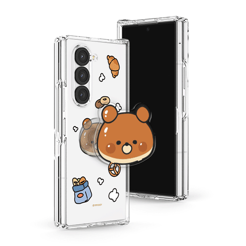 [TryCozy] 드로잉 푸드 아크릴 스마트톡 갤럭시Z폴드시리즈 힌지보호 투명하드케이스
